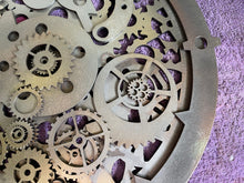Load image into Gallery viewer, Beautiful Full Gear Clock - periwinkle-laser