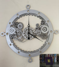 Load image into Gallery viewer, Silver Steam Punk Clock