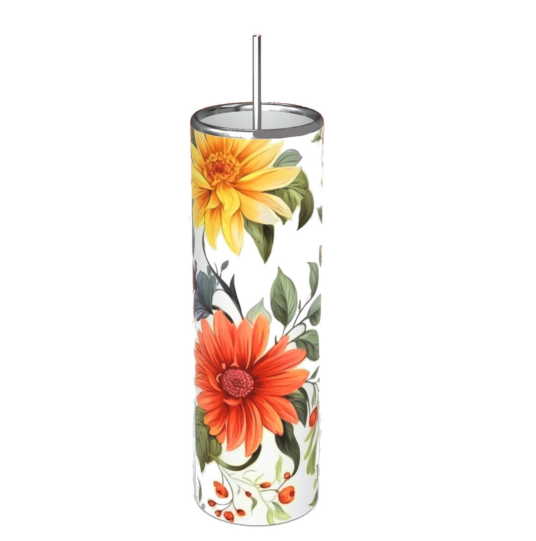 20oz Skinny Floral Tumbler