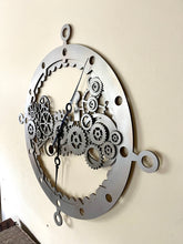 Load image into Gallery viewer, Silver Steam Punk Clock - periwinkle-laser

