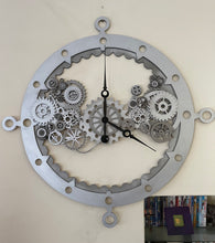 Load image into Gallery viewer, Silver Steam Punk Clock
