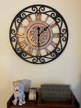 Load image into Gallery viewer, Roman Mandala Gear Clock

