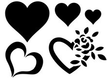Load image into Gallery viewer, Stencil 712 Heart Collection - periwinkle-laser
