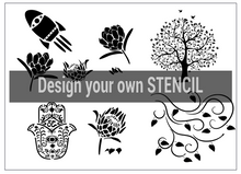 Load image into Gallery viewer, Create your custom design stencil - periwinkle-laser
