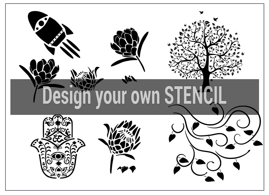 Create your custom design stencil - periwinkle-laser