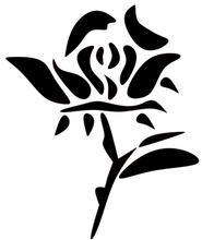 Load image into Gallery viewer, 208 Stencil - Rose - periwinkle-laser
