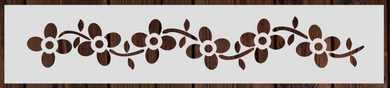 2021-02-14-2 flower line with leaves stencil - periwinkle-laser