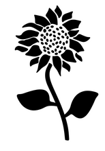 Load image into Gallery viewer, Stencil 205-10 - Sun flower - periwinkle-laser
